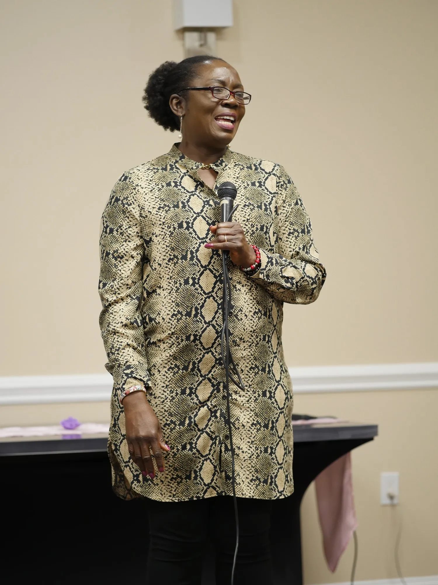 Pastor Astrid Soni speaking at the first Ishah Purpose Conference in 2020