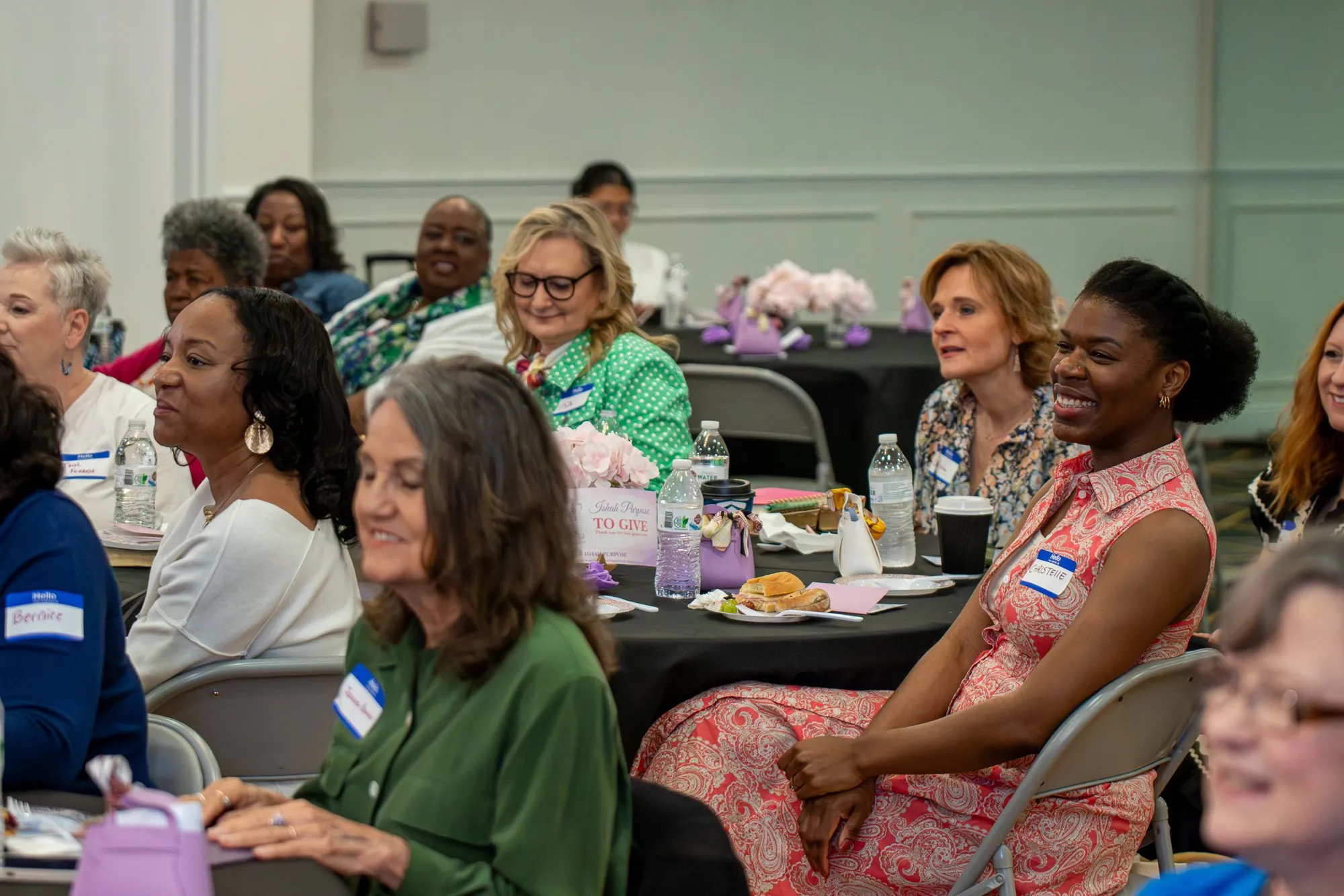 Women listening together at their table